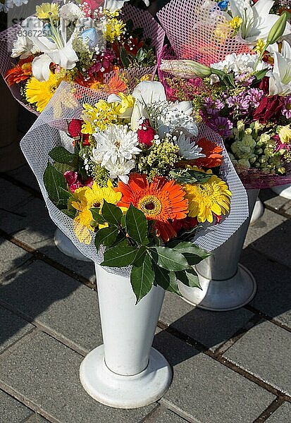 Schöne bunte natürliche Frühlingsblumen in einer Vase
