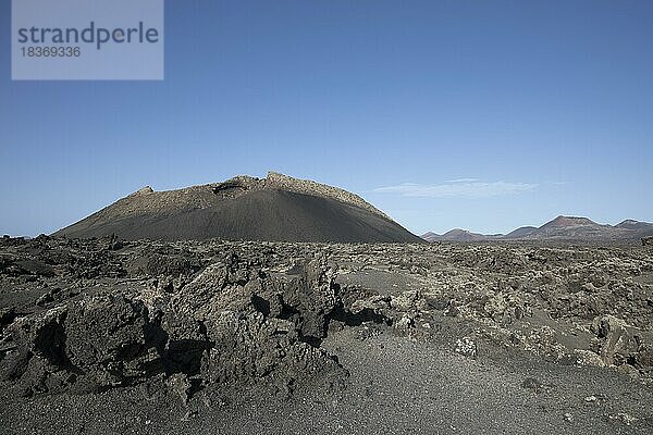 Vulkan Caldera de Los Cuervos  Tias  Lanzarote  Kanaren  Spanien  Europa