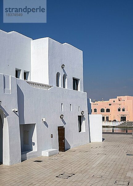 Bunte Häuser  Mina Viertel  Alter Hafen von Doha  Katar  Asien