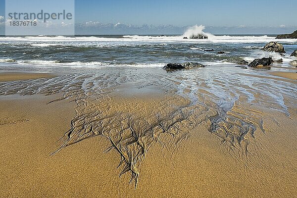 Details am Strand  Sandspuren  Portugal  Europa