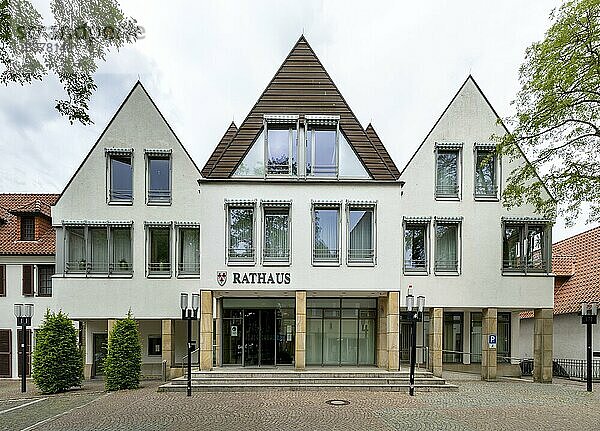 Rathaus  Sitz der Gemeindeverwaltung  Mettingen  Münsterland  Nordrhein-Westfalen  Deutschland  Europa