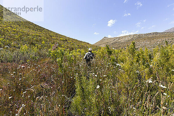 männlicher Wanderer Barrydale Südafrika