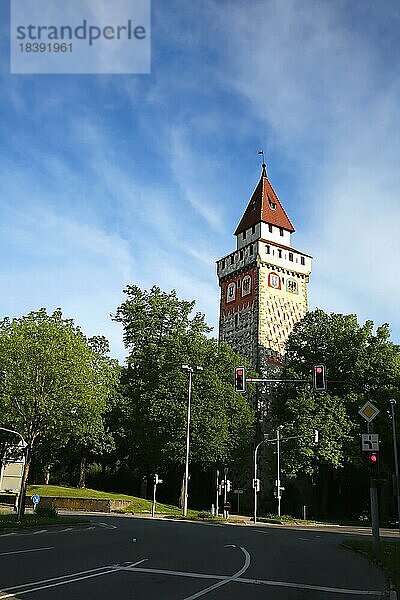 Gemalter Turm ist eine historische Sehenswürdigkeit der Stadt Ravensburg. Ravensburg  Baden-Württemberg  Deutschland  Europa