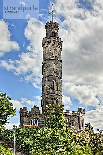 Nelson Monument  Edinburgh  Schottland  Großbritannien  Europa