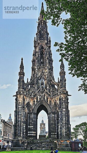 Sir Walter Scott Memorial  Edinburgh  Schottland  Großbritannien  Europa
