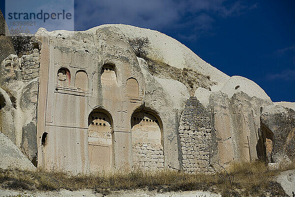 Kirchenfassade  Taubental  Goreme  Region Kappadokien  Provinz Nevsehir  Anatolien  Türkei  Kleinasien  Asien