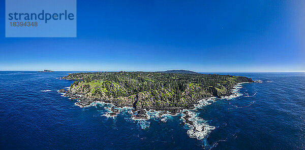 Panoramaluftaufnahme von Norfolk Island  Australien  Pazifik
