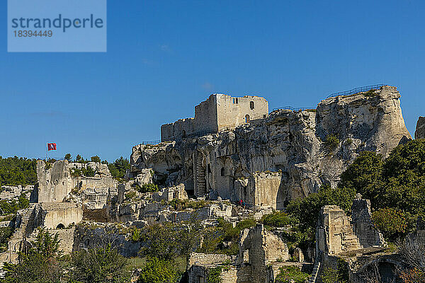 Das Chateau des Baux  Les Baux-de-Provence  Provence-Alpes-Cote d'Azur  Frankreich  Westeuropa