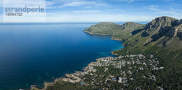 Luftaufnahme  Colonia de Sant Pere bei Betlem  Cap Ferrutx  Region Arta  Mallorca  Balearische Inseln  Spanien  Europa