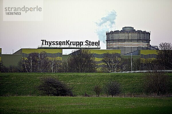 Warmbandspaltanlage WSA der ThyssenKrupp Steel in Beeckerwerth  Duisburg  Ruhrgebiet  Nordrhein-Westfalen  Deutschland  Europa