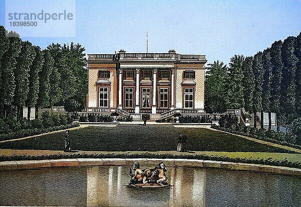 Versailles  Palais du Petit Trianon  Trianonschloss  Historischer Kupferdruck  ca 1890  Frankreich  Europa