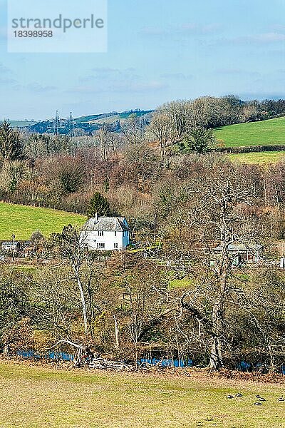 Felder und Ackerland über Devon  England  Großbritannien  Europa