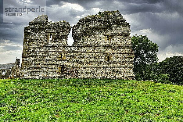 Burgruine Thirlwall Castle  12. Jahrhundert  Northumberland  Nordengland  England  Großbritannien  Europa