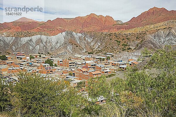 Luftaufnahme von Tupiza  Hauptstadt der Provinz Sud Chichas im Departement Potosí  Bolivien  Südamerika