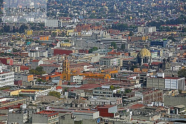 Luftaufnahme über die mexikanische Hauptstadt Mexiko Stadt