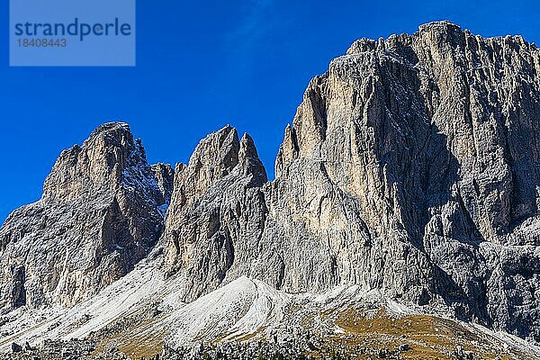 Gipfel der Puez-Gruppe  nahe Wolkenstein  Grödnertal  Dolomiten  Südtirol  Italien  Europa