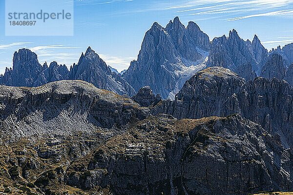 Gipfel der Cadini di Misurina  Dolomiten  Südtirol  Italien  Europa