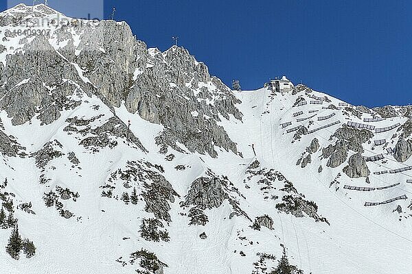 Bergstation der Hafelekarbahn  Skigebiet Nordkette Innsbruck  Tirol