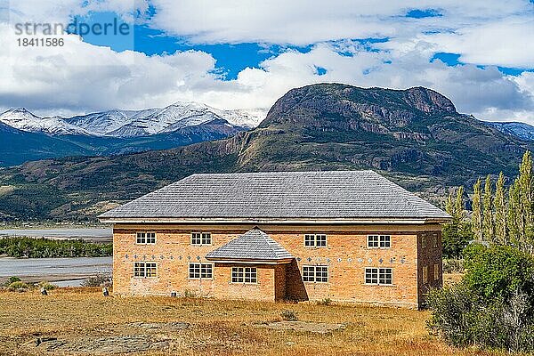 Museo Escuela  historisches Schulmuseum  Villa Cerro Castillo  Cerro Castillo-Nationalpark  Aysen  Patagonien  Chile  Südamerika