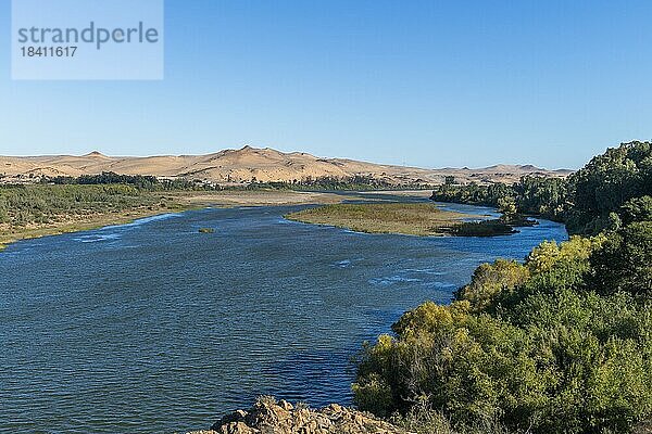 Orange River  auch Oranje-Fluss  an der Grenze zwischen Namibia und Südafrika  Oranjemund  Sperrgebiet Nationalpark  auch Tsau ?Khaeb Nationalpark  Namibia  Afrika