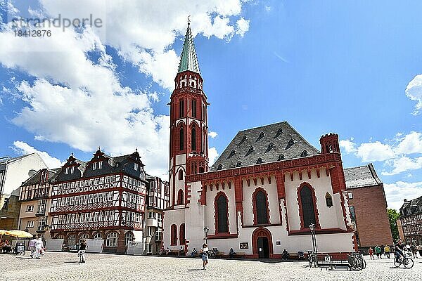 Alte St. Nikolaus Kirche  eine mittelalterliche evangelische Kirche in der Altstadt  Frankfurt am Main  Deutschland  Europa