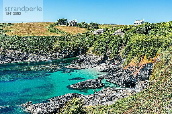 Bessys Cove  The Enys  South West Coast Path  Penzance  Cornwall  England  Großbritannien  Europa