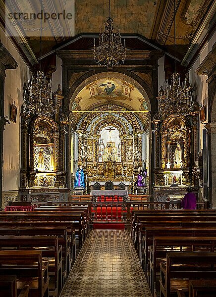 Altarraum  Kirche San Sebastian  Câmara de Lobos  Madeira  Portugal  Europa