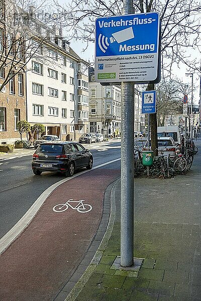 Verkehrsflussmessung  Düsseldorf  Nordrhein-Westfalen  Deutschland  Europa