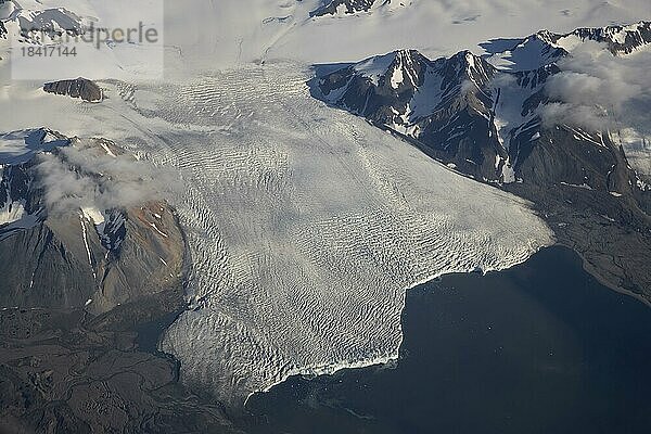 Luftaufnahme  Gletscherzunge des Torellbreen  Spitzbergen