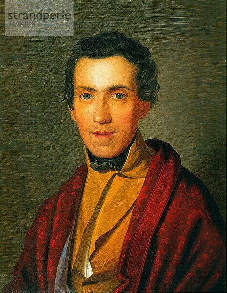 Adrian Ludwig Richter (28. September 1803-19. Juni 1884) war ein bedeutender deutscher Maler und Zeichner der Spätromantik und des Biedermeiers  Historisch  digital restaurierte Reproduktion einer historischen Vorlage