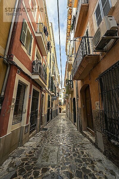 Gasse in der Altstadt von Palma de Mallorca  Mallorca  Spanien  Europa