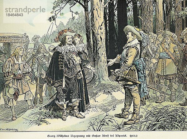 Georg Wilhelms Begegnung mit Gustav Adolf von Schweden bei Köpenick 1631  Geschichte der Hohenzollern  Brandenburg-Preußen