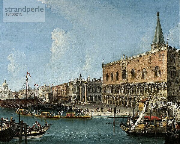 Dogenpalast in Venedig  1735  Italien  von Michele Marieschi  Historisch  digital restaurierte Reproduktion von einer Vorlage aus dem 18. oder 19. Jahrhundert  Europa