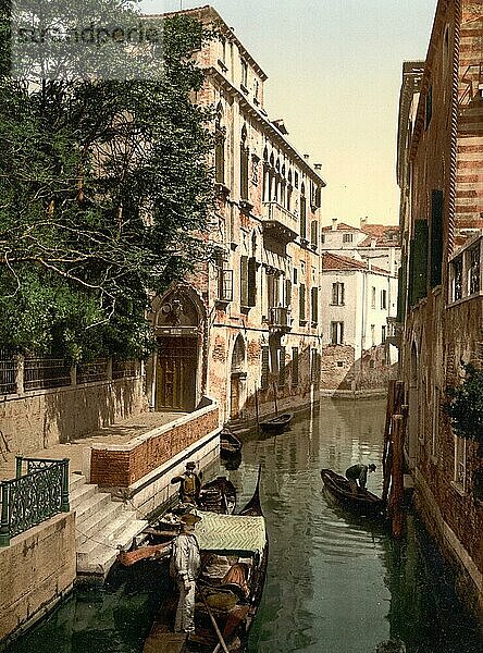 Der San Marina Kanal  in Venedig  um 1890  Italien  Historisch  digital restaurierte Reproduktion von einer Vorlage aus dem 18. oder 19. Jahrhundert  Europa