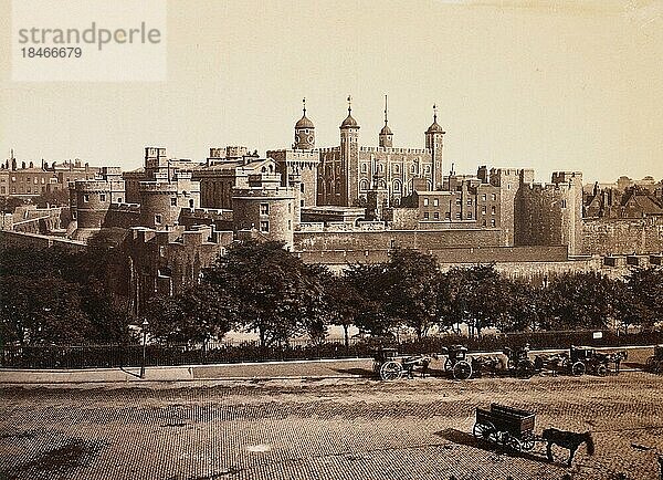 Tower of London  um 1800  England  Historisch  digital restaurierte Reproduktion einer Vorlage aus der damaligen Zeit