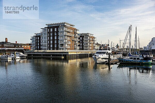 City Marina in Cuxhaven am Landwehrkanal  Cuxhaven  Bremen  Deutschland  Europa