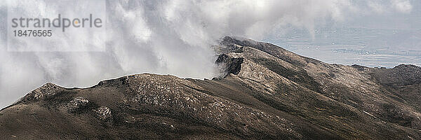 Mount Artos in front of cloudy sky