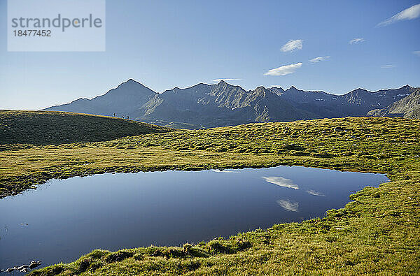 Austria  Tyrol  View of small alpine lake