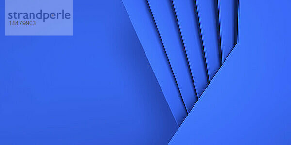 Geometrische Formen auf abstraktem blauem Hintergrund