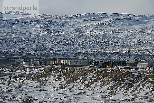 Gebäude der ehemaligen US-amerikanischen Militärbasis in Kangerlussuaq  Grönland  Dänemark  Nordamerika