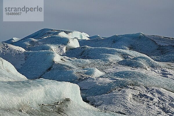 Inlandeis am Point 660 nordöstlich von Kangerlussuaq  Grönland  Dänemark  Nordamerika