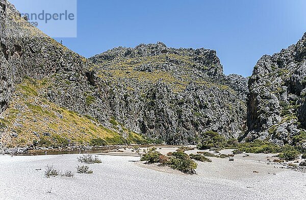 Schlucht des Fluss Torrent de Pareis  Sa Calobra  Mallorca  Balearen  Spanien  Europa