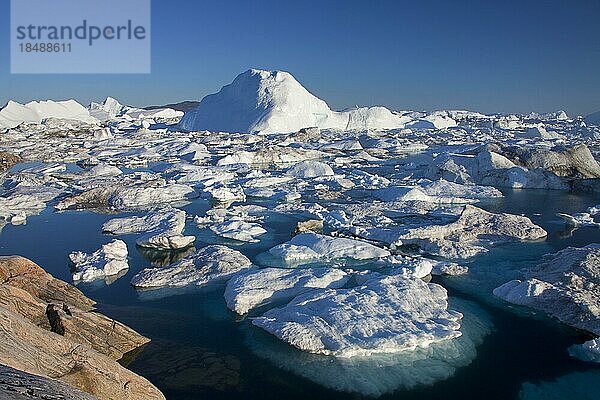 Eisberge im Kangia Eisfjord  Diskobucht UNESCO Welterbe  Westgrönland Grönland
