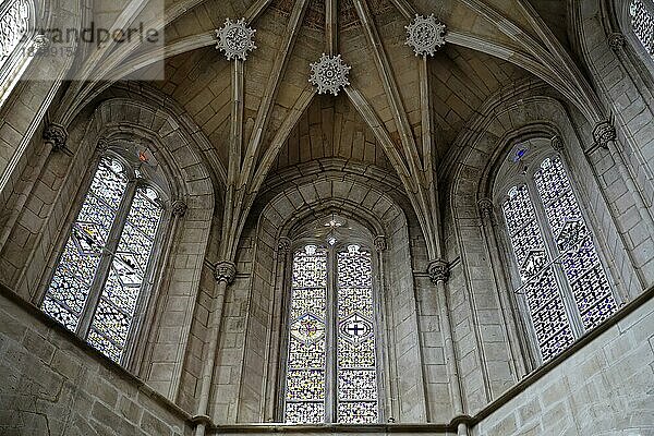 Dominikanerkloster von Batalha oder Heilige Maria des Siegesklosters  Interieur  Batalha  Bezirk Leiria  Portugal  Europa