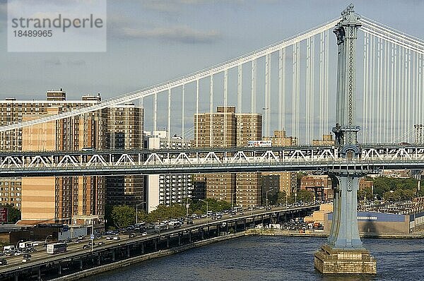 Manhattan Bridge  New York  USA  Nordamerika