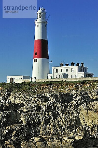 Leuchtturm Portland Bill auf der Isle of Portland an der Jurassic Coast  Dorset  Süd-England  UK
