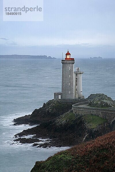 Leuchtturm Le Petit Minou in Plouzané  Finistère  Bretagne  Frankreich  Europa