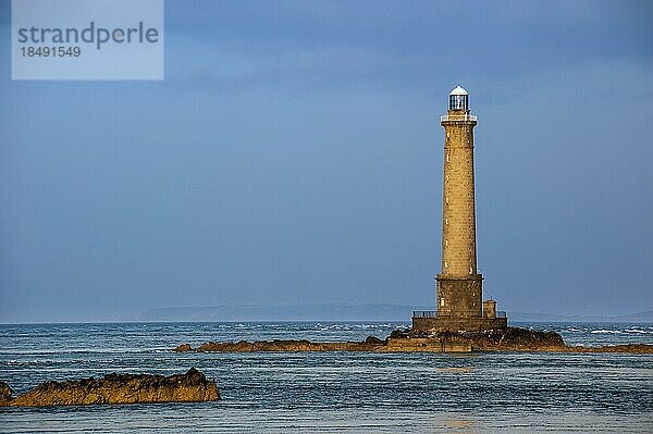Leuchtturm am Cap de La Hague  Halbinsel Cotentin  Basse Normandie  Frankreich  Europa