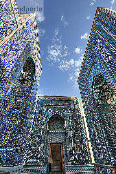 Mausoleen  Oberer Komplex  Schah-I-Zinda-Akopolis  UNESCO-Weltkulturerbe  Samarkand  Usbekistan  Zentralasien  Asien