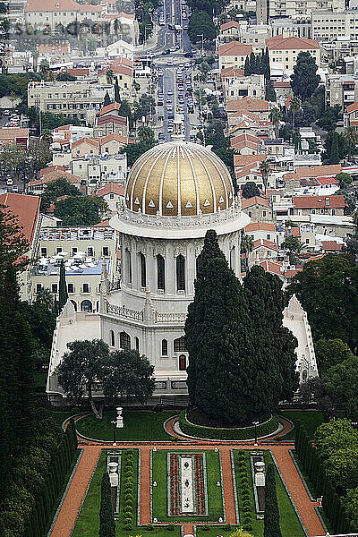 Die Bahai-Terrassen (Die Hängenden Gärten von Haifa)  UNESCO-Weltkulturerbe  Berg Karmel  Haifa  Israel  Naher Osten